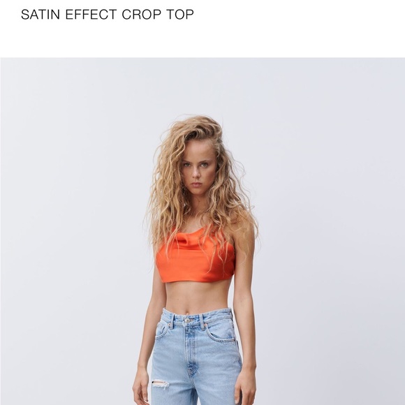 Zara Satin Effect Crop Top - Picture 6 of 6